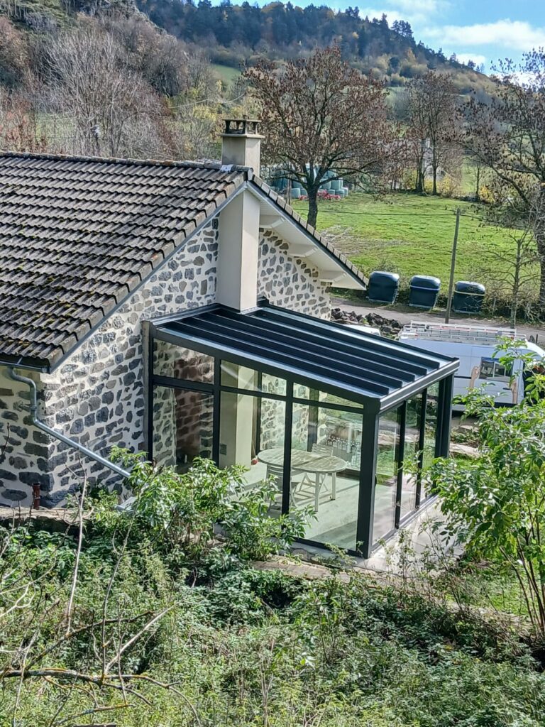 Veranda saint front 43 haute loire vue en hauteur
